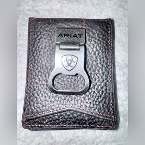 Ariat Dark Brown leather front pocket wallet